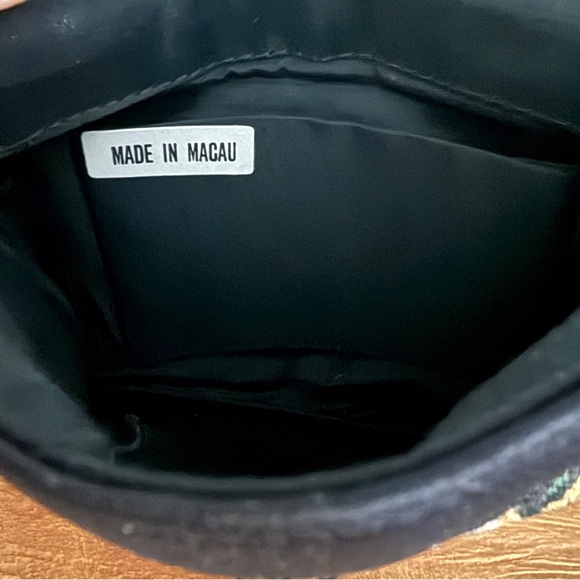 1950s Floral Petit Point Handbag Gold Frame Chain Strap Macau Vintage Mint Cond - Picture 6 of 6